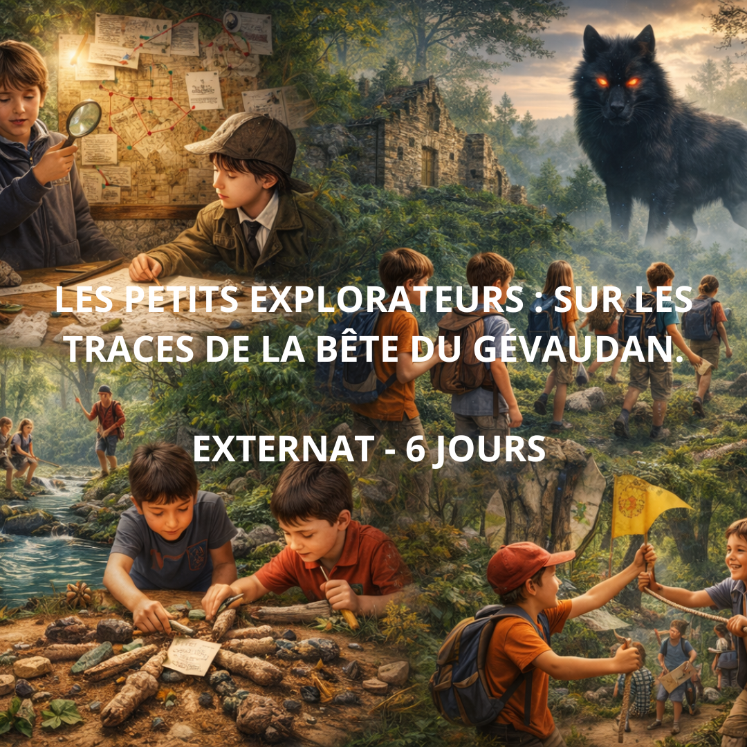 LES PETITS EXPLORATEURS : SUR LES TRACES DE LA BÊTE DU GÉVAUDAN - EXTERNAT - 6 JOURS